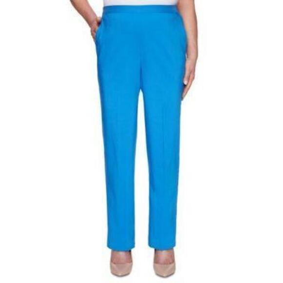 Alfred Dunner Sea You There Pull-On Pants Ocean Blue 16P - Picture 1 of 1